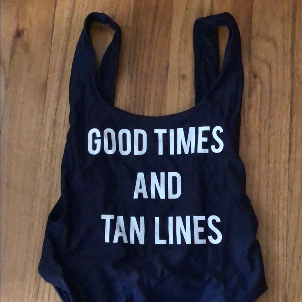 Bathing suit, navy, small, aerie